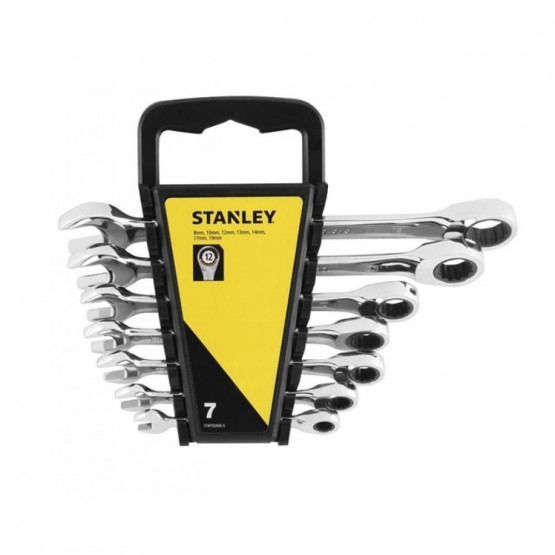 Набор комбинированных ключей с храповым механизмом - 7 предметов  Stanley STMT82846-0