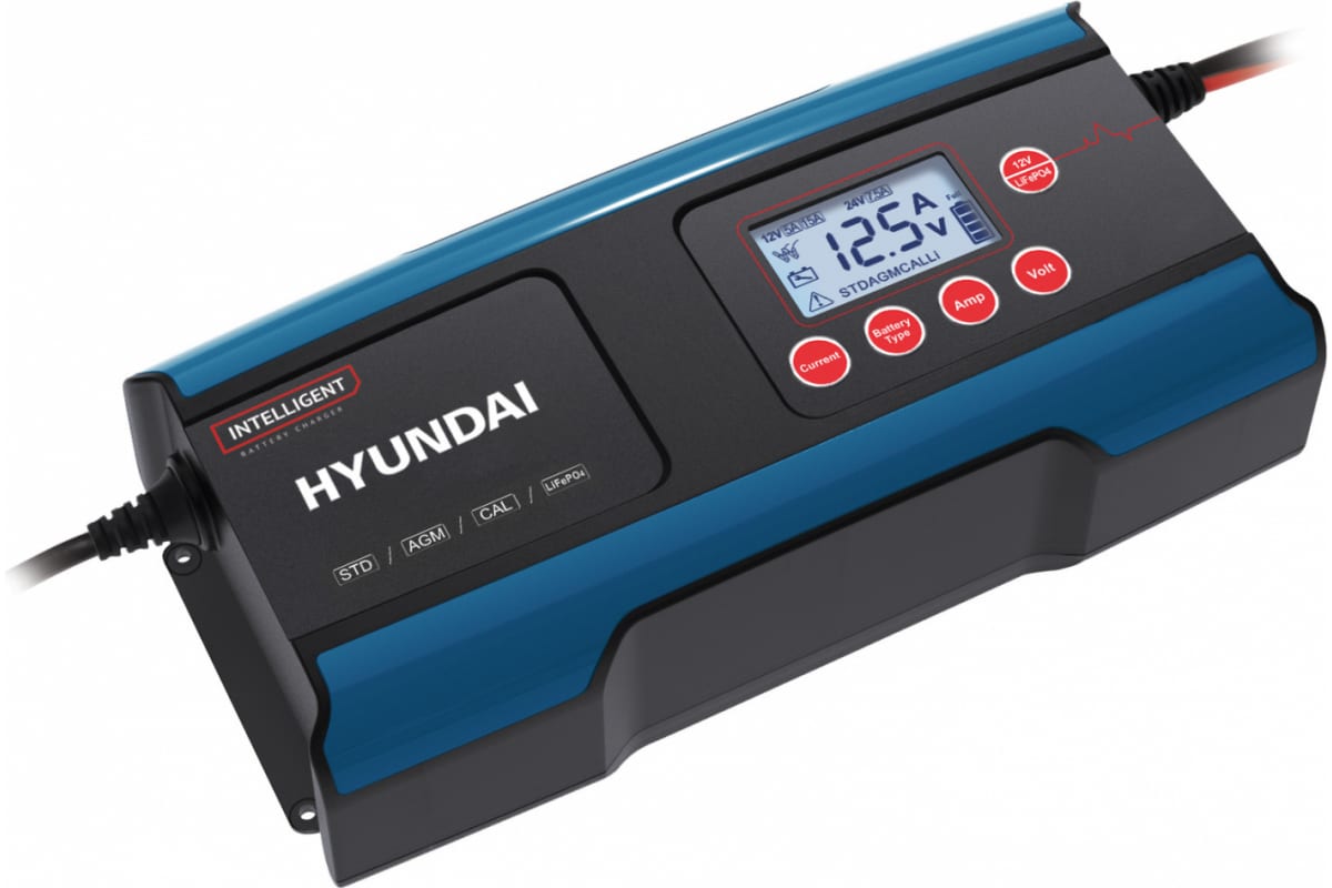 Зарядное устройство для АКБ 12 В и 24 В HYUNDAI HY 1510