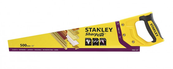 Ножовка по дереву SharpCut, зуб 11TPI, длина 500 мм (STHT20371-1) Stanley 1-20-371