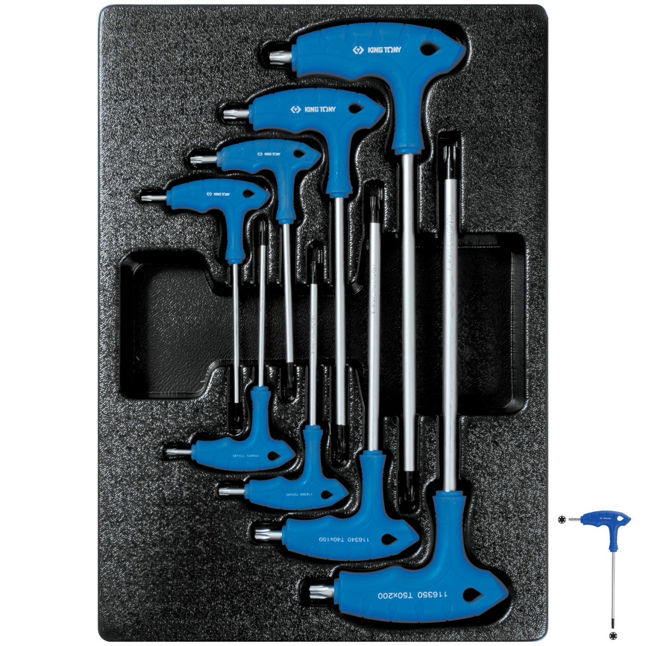 ����� L-�������� ������ Torx, ��������, 8 ���������, KING TONY 9-22308TR