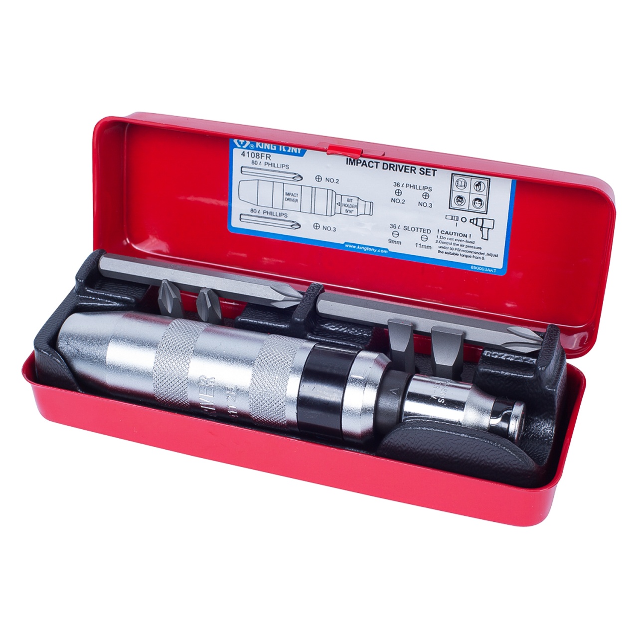 �������� ������� � ���������������� 5/16", 8 ��������� KING TONY 4108FR