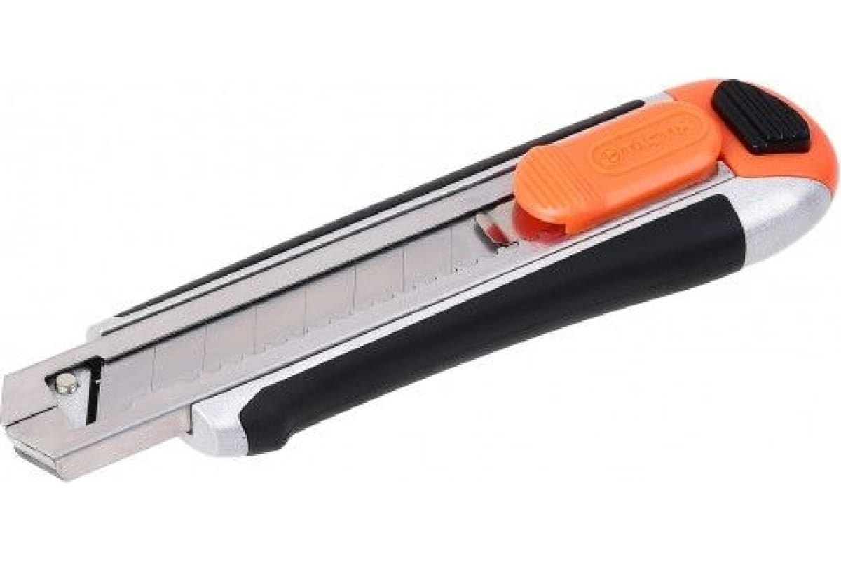 Нож с выдвижным лезвием 18 мм алюминиевый, TACTIX 260011