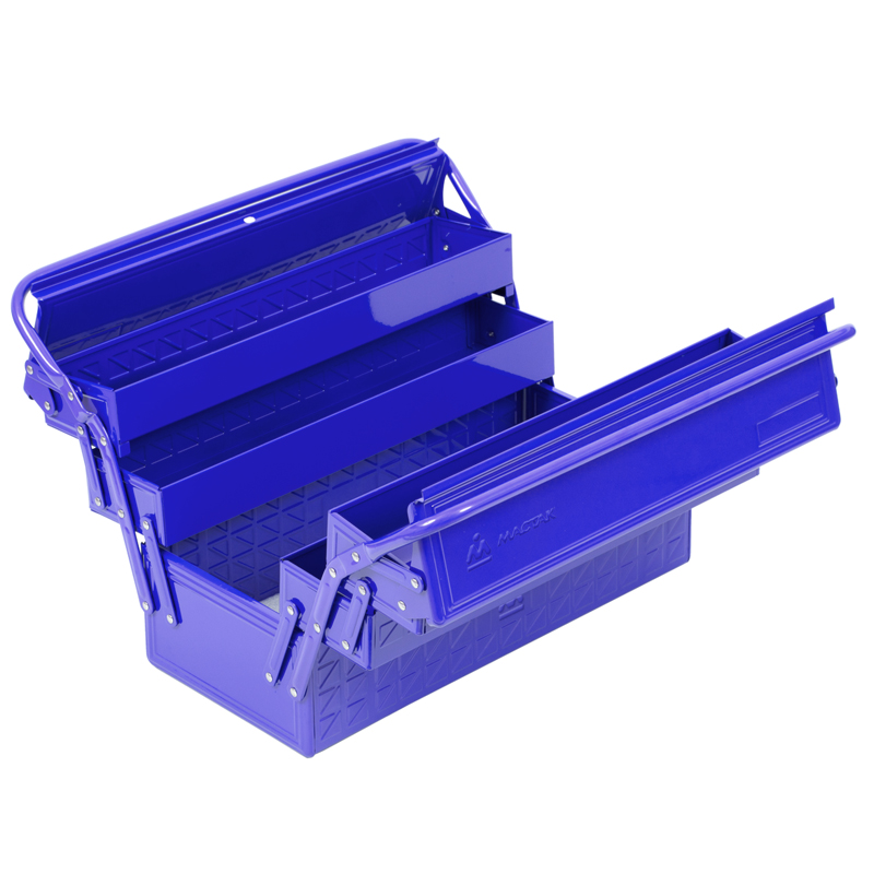 Ящик инструментальный, 5 отсеков, раскладной, синий МАСТАК 510-05420B