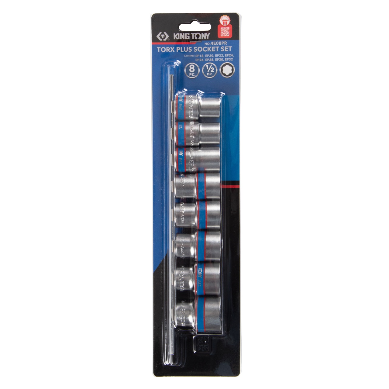    1/2", TORX Plus, EP18-EP32, 8  KING TONY 4E08PR