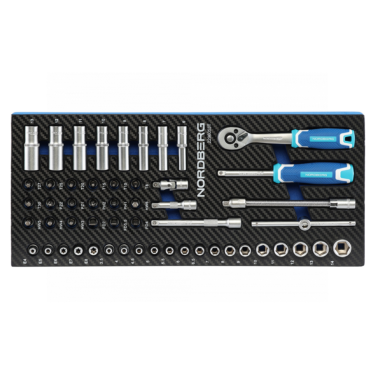 ����� ������� 1/4" � ���������, 53 ��������� ��� ������� NORDBERG 2296053T, 01-00017269