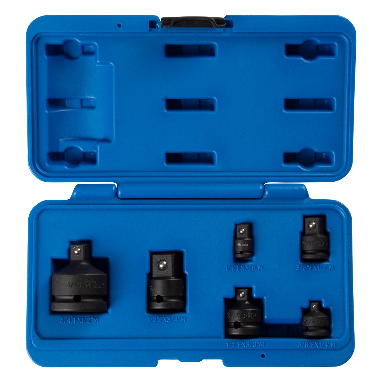 ����� ������������ ������� 1/4", 3/8", 1/2", 3/4", 6 ���������, ����, KING TONY 786P06