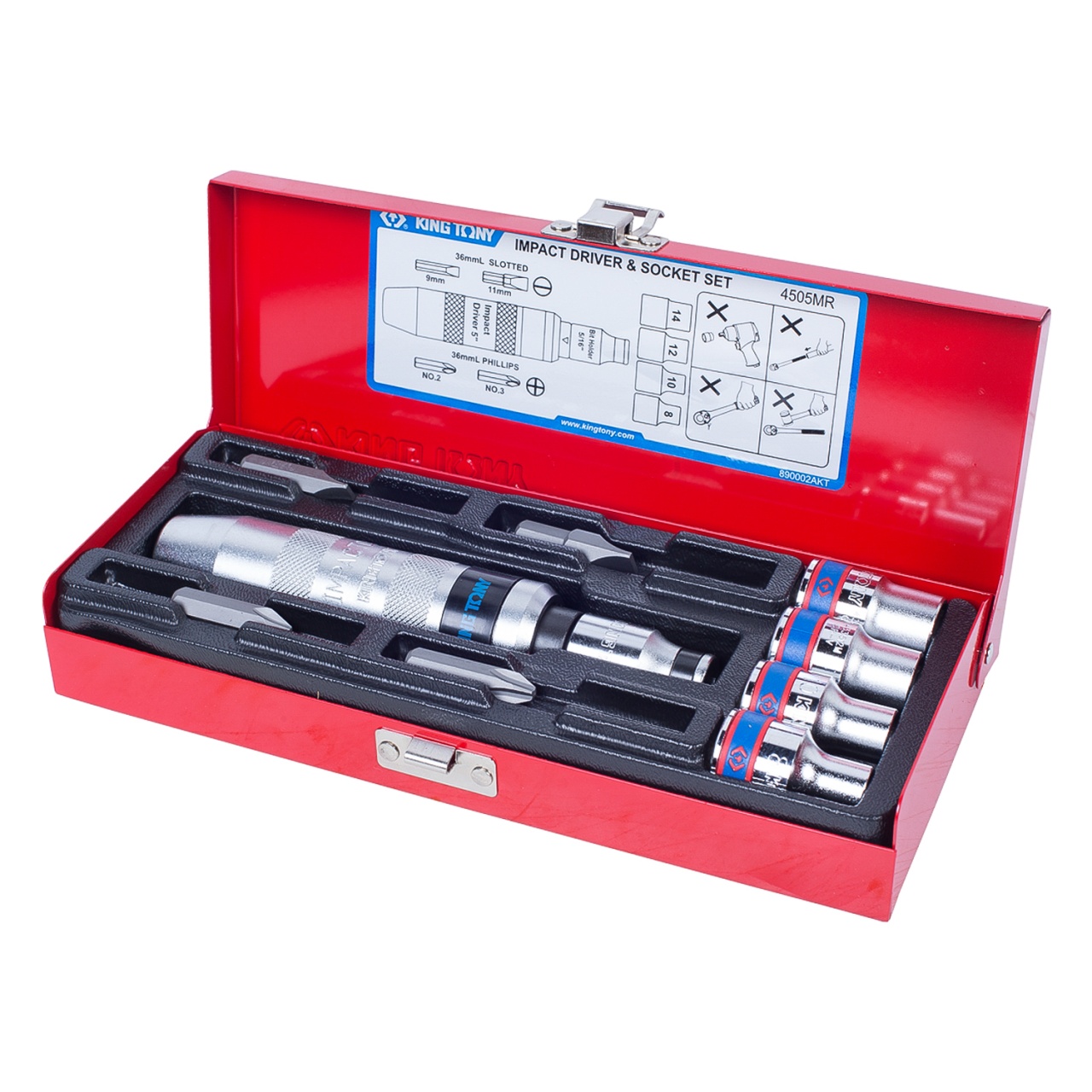 �������� ������� � ���������������� 5/16", 10 ��������� KING TONY 4505MR