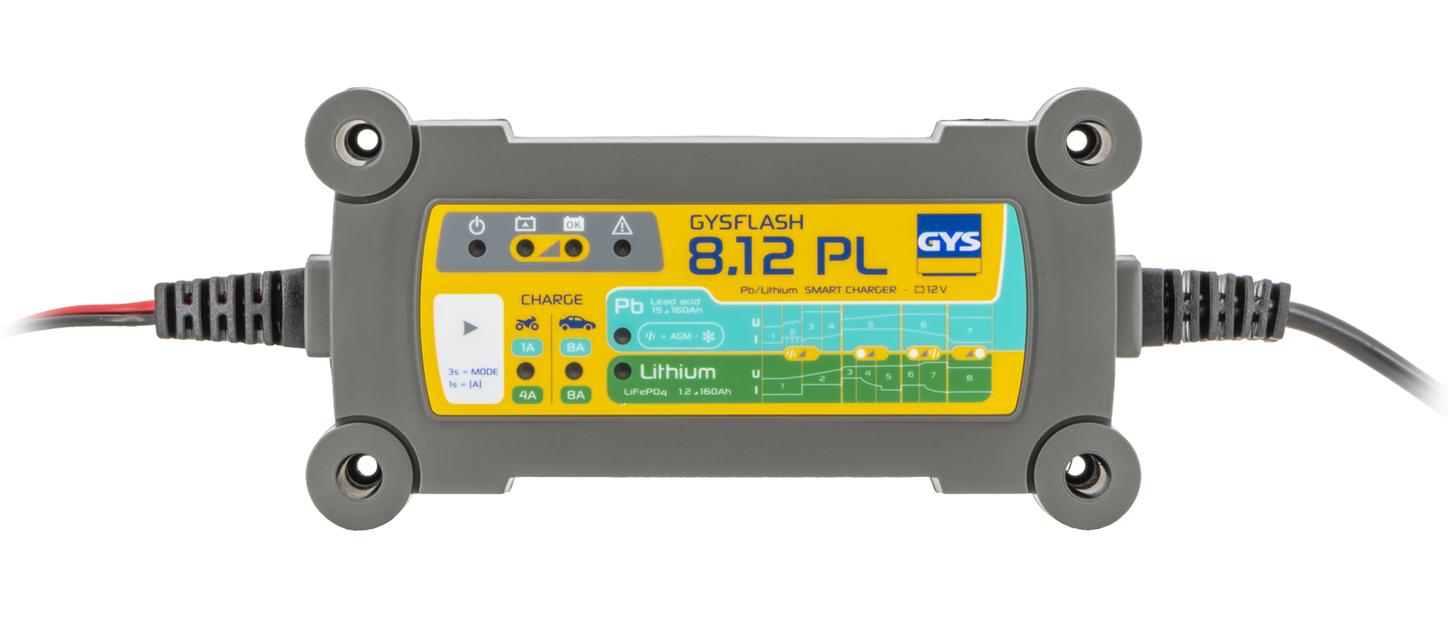   GYSFLASH 8.12 PL, 8 ,12 , 15-160 Ah, GYS 069282