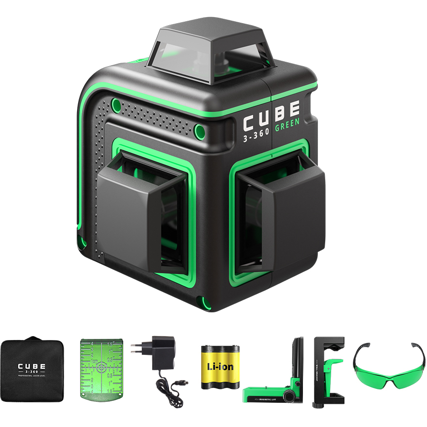 Нивелир лазерный ADA Cube 3-360 GREEN Home Edition А00566