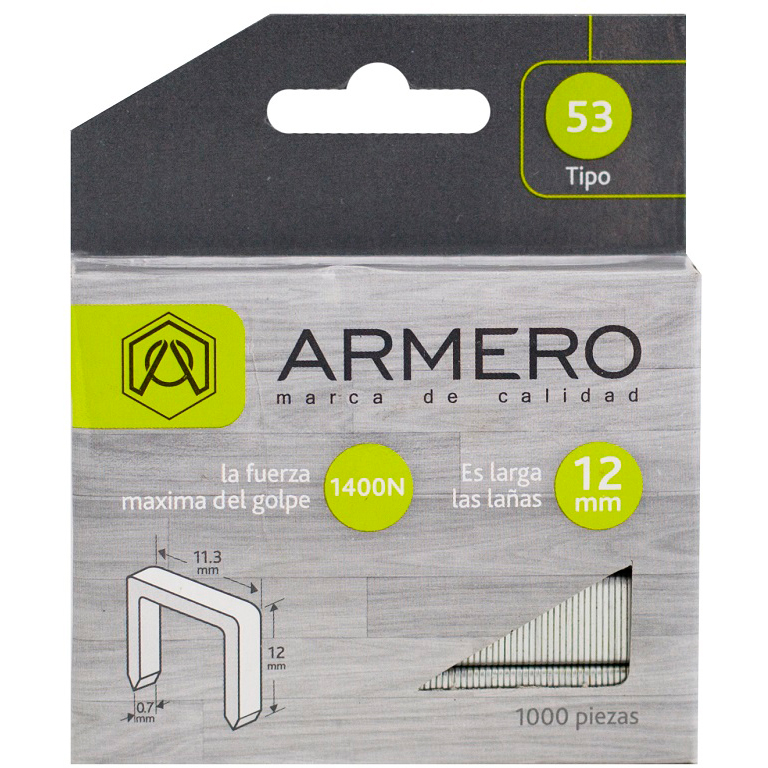 Скоба для степлера тип 53 12 мм 1000 шт. ARMERO A312/009