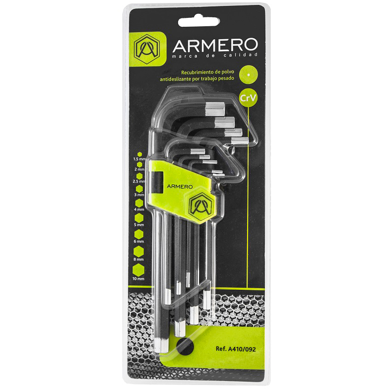 Набор шестигранных ключей (9 шт.) ARMERO А410/096
