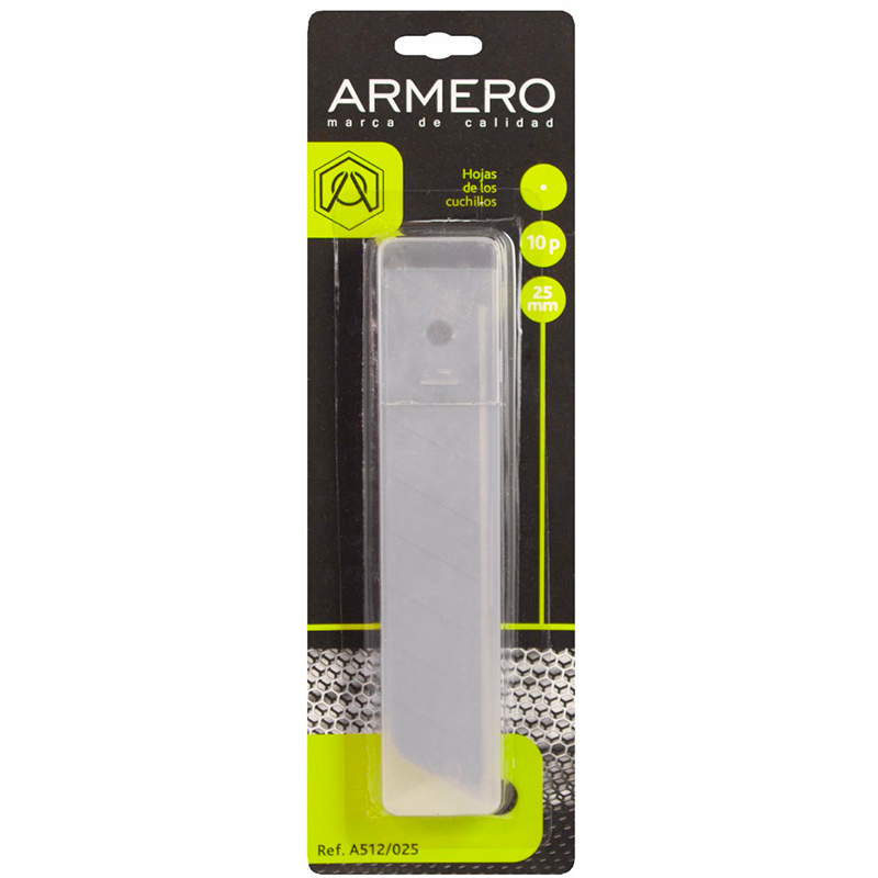 Лезвие для ножа сегментное 25 мм (10 шт.) ARMERO А512/025