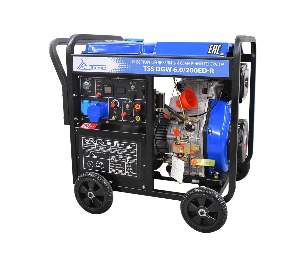Инверторный дизельный сварочный генератор TSS DGW 6.0/200ED-R 022837