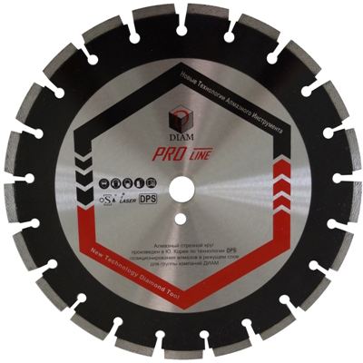 Алмазный диск DIAM Асфальт Pro Line 300 мм