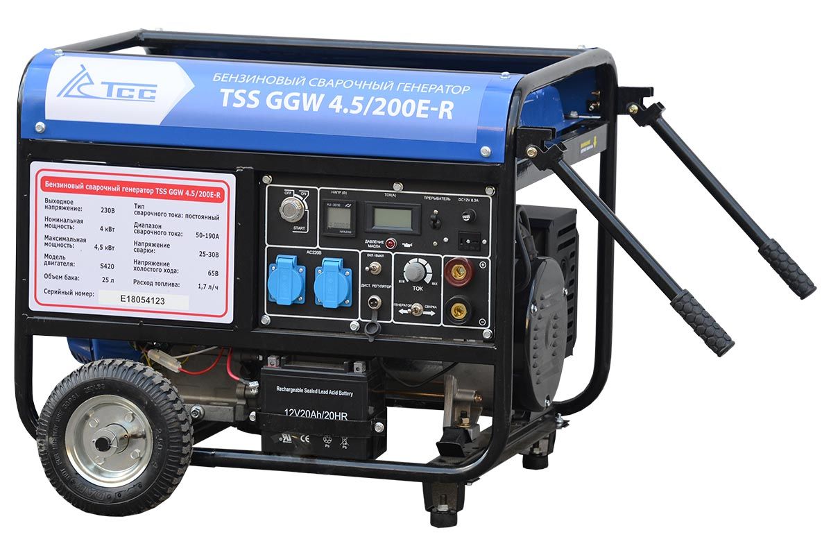 Бензиновый сварочный генератор TSS GGW 4.5/200E-R