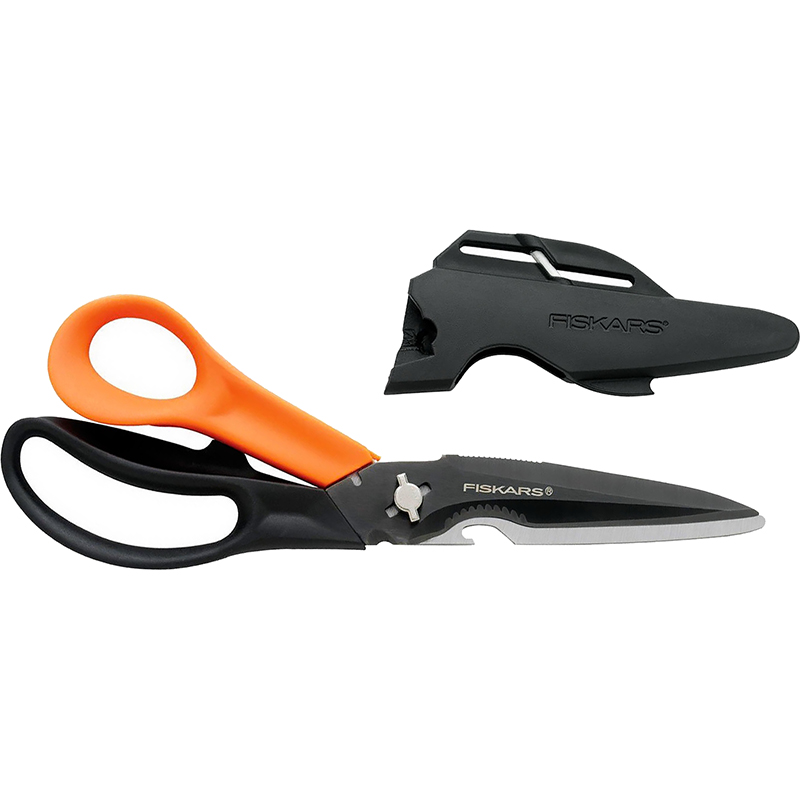 Многофункциональные ножницы с точилкой в чехле Cuts+ More Fiskars 1000809 (5692F)