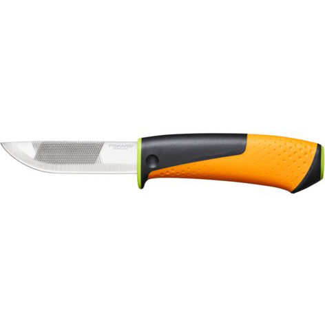 Нож с напильником на лезвии и точилкой в чехле Fiskars 1023619