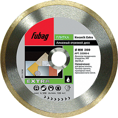 Алмазный диск FUBAG Keramik Extra 33180-6
