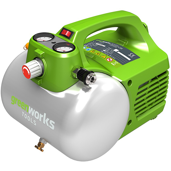 Безмасляный компрессор GreenWorks GAC6L