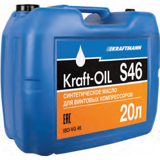 Масло синтетическое для винтовых компрессоров (20 л) KRAFTMANN KRAFT-OIL S46
