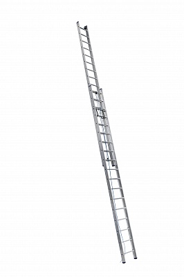 Алюминиевая двухсекционная лестница выдвижная с тросом 2*25 Алюмет SR2 3225